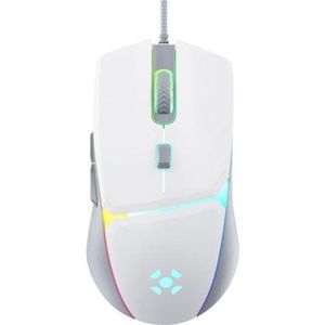 Mouse Gamer Fortrek Crusader 12800dpi Branco