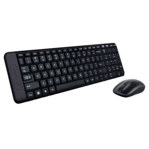 Combo Teclado E Mouse Wireless Logitech Mk220 Usb Preto...