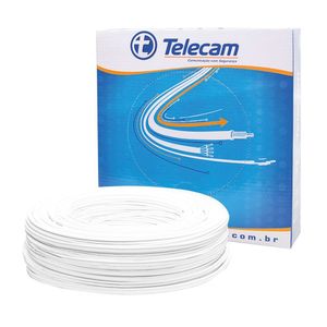 Cabo Coaxial Telecam Rf 4mm 80% Cobre +2x26awg Ext. Branco
