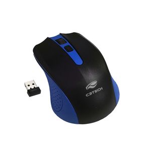 Mouse C3tech M-w20bl Sem Fio Wireless Usb 2.4ghz Azul