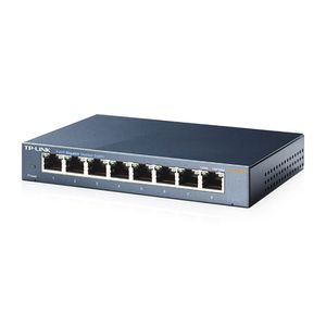 Switch 08 Portas Tp-link Tl-sg108 Gigabit 10-100-1000 Mbps