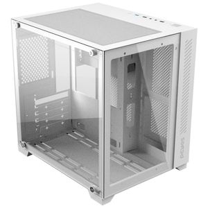 Gabinete Gamer Forcefield White Ghost - Frontal E...