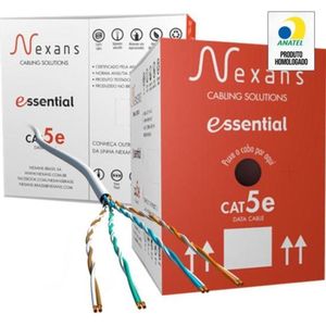 Cabo De Rede Cat.5e Cmx 305m Branco Nexans - Cx - 305
