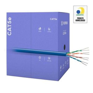 Cabo De Rede Cat5e 305m Fortrek Fk 500c Cmx Azul - Cx - 305
