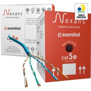 Cabo De Rede Cat.5e Cmx 305m Azul Nexans - Cx - 305