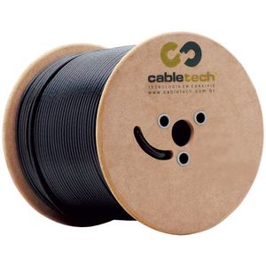 Cabo Coaxial Cabletech Rge-06 60% Preto - Bobina 305 Metros