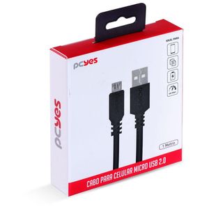 Cabo Micro Usb Para Usb A 2.0 1m Preto - Pmuap-1