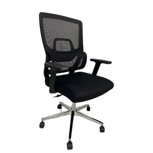 Cadeira De Escritório Presidente Home Office Ergonômica Com Tela Mesh Reclinável Premium Preto