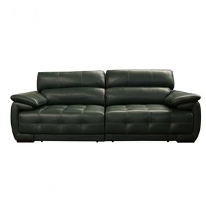 Sofá Retrátil E Reclinável De Couro Filipinas 2,20 M Green Bicolor - Mempra Design