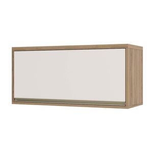 Armário Aéreo 80 Cm 1 Porta Basculante Mel Luciane Móveis Vanilla Com Pérola Off