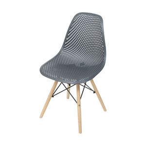 Cadeira Or-1119b Em Polipropileno Base De Madeira Or Design Preto