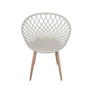 Cadeira Em Pp Or-1127 Base Metal Tom De Madeira Or Design Fendi