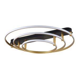Plafon Skylight Listo 3106l Led Bivolt Preto/dourado