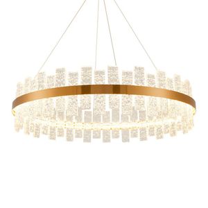 Lustre Pendente Nordecor Lowy 2762 80cm Dourado Brilho Led Bivolt