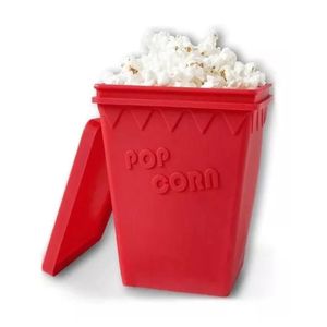 Pipoqueira Microondas Silicone Balde Pipoca Sem Oleo Saudavel Com Tampa Panela Pop Corn Refratario Luxo