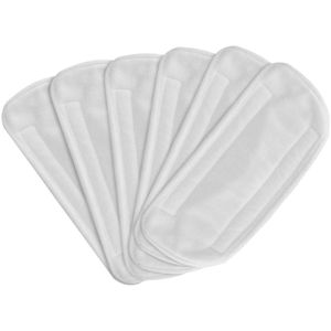 6 Mop Pads De Microfibra Laváveis Para Secura Em-516 Branco