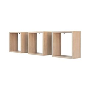 Nicho Decorativo Gênova Kit Com 3 Unidades Grande 30x30x15 Itapuã