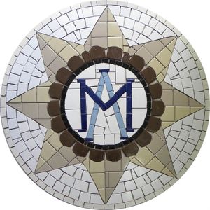 Símbolo Brasão Sacro Emblema De Maria Tamanho 150cm