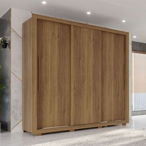 Guarda Roupa Panamá 3 Portas Sem Espelho Salleto Cinamomo