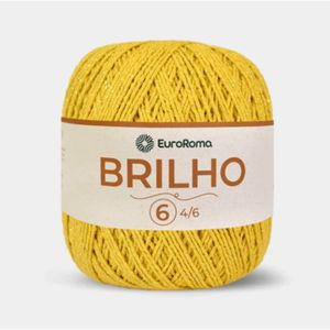 Barbante Euroroma Nº6 Brilho Ouro 400 Gr