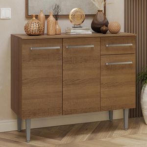Buffet Aparador 105cm 3 Portas E 1 Gaveta Rustic Madesa Rustic