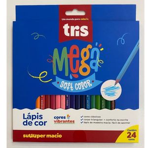 Lápis De Cor ? Tris ? Mega Soft Color ? 24 Cores 678252
