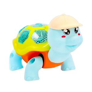 Tartaruga Brinquedo Infantil Dançante Som Luz Crianças Bebe Azul