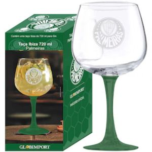 Taça Ibiza Palmeiras Para Cerveja Globimport - 720ml Transparente Com Verde