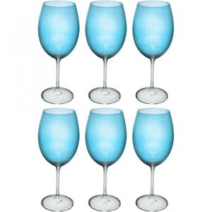 Conjunto De Taças Para água Bohemia Gastro 580ml 6 Peças Azul