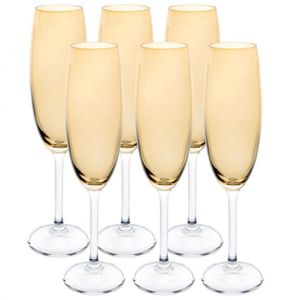 Conjunto De Taças Para Champanhe Bohemia Gastro 220ml 6 Pçs Amarelo