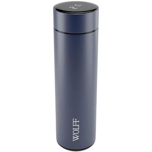 Garrafa Térmica Wolff Com Termômetro Led Azul - 500ml Azul