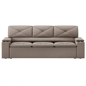 Sofá 3 Lugares Retrátil E Reclinável Velosuede Dds Cappuccino
