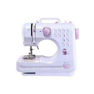 Mini Máquina De Costura 12 Pontos Bivolt Portátil Tomada Pilha Branco