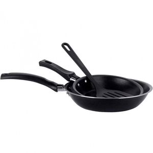 Conjunto De Frigideiras Multiflon Essencial Antiaderente Preto