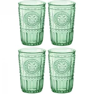 Conjunto De Copos Luigi Bormioli Acqua Romantic 340 Ml Verde