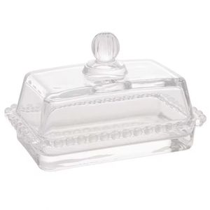 Manteigueira Wolff Pearl Em Cristal Com Tampa Incolor