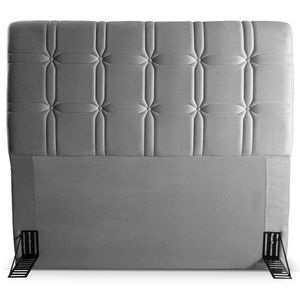 Cabeceira Para Cama De Casal Hellen Zeus Com Revestimento Grafite