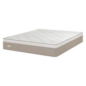 Colchão Queen Size Umaflex Milão Com Euro Pillow E Molas Bege Com Branco