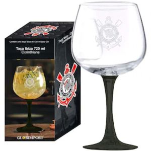 Taça Ibiza Corinthians Para Cerveja Globimport - 720ml Preto Com Transparente