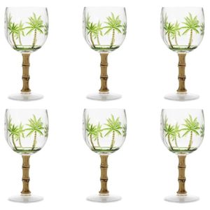 Conjunto De Taças Wolff Palm Tree 495ml 6 Peças Transparente