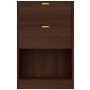Mesa De Cabeceira Bartira Diplomata 2 Gavetas Café