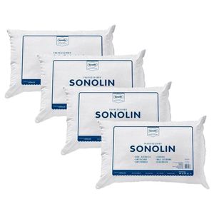 04 Travesseiros Sonolin Prime Em Fibra Siliconada 180 Fios 5 Branco