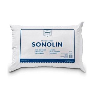 Travesseiro Sonolin Prime Em Fibra Siliconada 180 Fios Branco