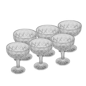 Conjunto De Taça Para Sobremesa Wolff Angel Em Cristal 260ml Transparente