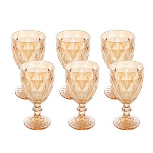 Conjunto De Taças Para água Lyor 325ml Em Vidro âmbar Ambar