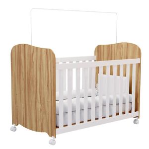 Berço Americano + Cômoda Infantil Peroba Duda Plus Amêndoa Com Branco