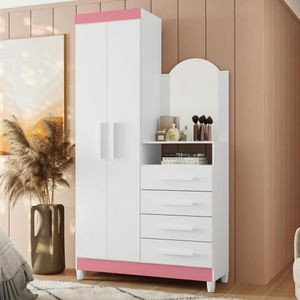 Cômoda Palumóveis New Capri Com 2 Portas E 4 Gavetas 103cm Branco/quadriflex