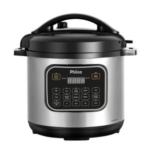 Panela De Pressão Elétrica Philco Ppp80 Multifuncional 8l Preto Com Inox