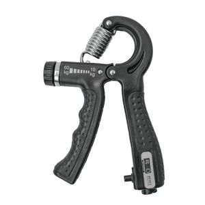 Hand Grip Mão Ajustavel 60kg Com Contador Flexor De Punho Antebraço Crossfit Fisioterapia Preto