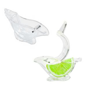 Espremedor De Limão Manual Acrílico Laranja Gourmet Transparente